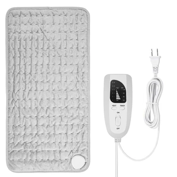

Electric Heating Pad For Moist And Dry Heat 12x14in Heating Pad With 6 Temp Level And 4 Timer Setting IC Controller Box With LED
