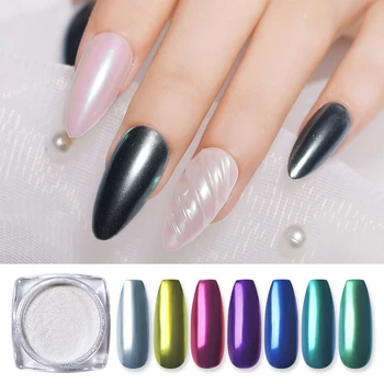 

Chameleon Nail Powder Mirror Effect Dipping Glitter Metallic Chrome Nail Pigment Pearl Dust Art Decoration