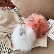 Модная повседневная женская мини-сумка из искусственного меха с бахромой, сумка на цепочке, вечерние клатч, сумка, кошельки и сумки, сумка через плечо