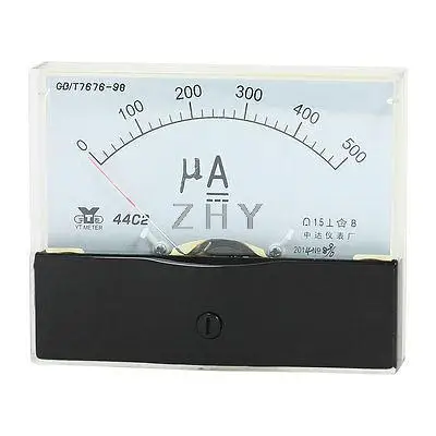 

Measurement Tool Analog Panel Ammeter Gauge DC 0 - 500uA Measuring Range