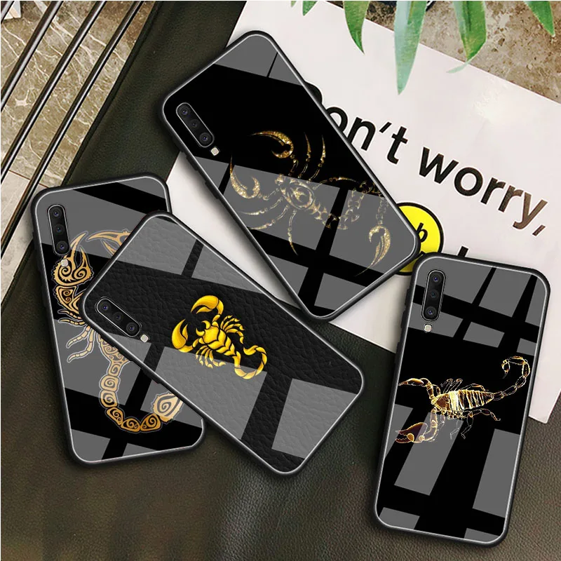 Скорпион DIY чехол для телефона из закаленного стекла Samsung Galaxy A10E A10S A20E A20S A40 A50 A60 A70