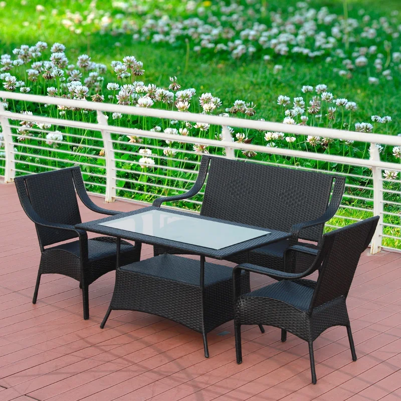 Уличные Ротанговые кресла балконные кафе удобные обеденные столы и стулья из