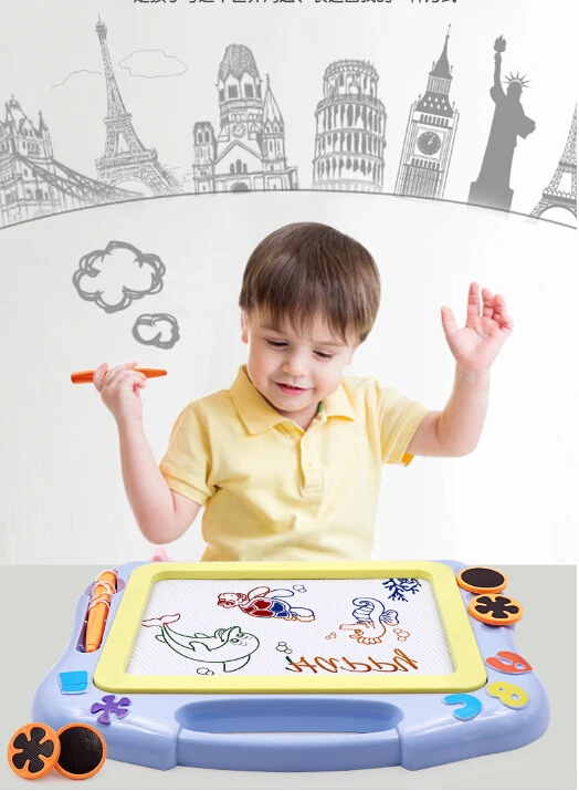 Children's magnetic color drawing board baby early education hand painting painting board educational toys