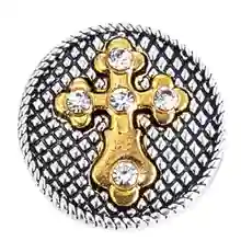 20 шт новые кнопки ювелирные изделия крест металлические 18 мм кнопки подходят браслет с украшением в виде кнопки ювелирные изделия