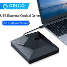 ORICO Внешний USB 3,0 высокая скорость толщина, DVD Оптический привод CD/DVD-RW комбинированный DVD RW ROM ридер без драйвера для ноутбуков, Mac OS