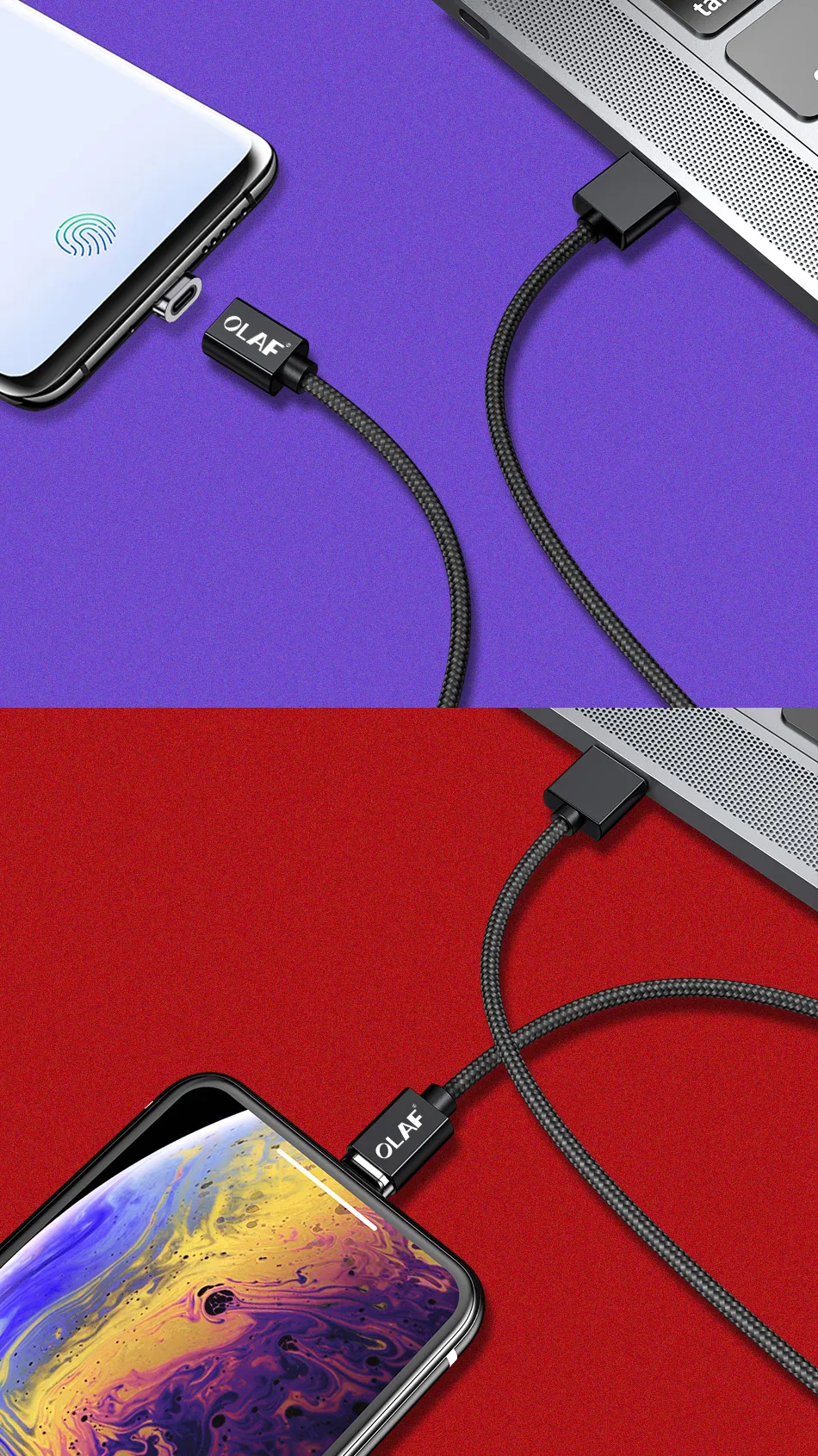 OLAF Magnetic Micro USB Cable For iPhone Samsung Type-C Fast Charging Magnet Cable Charger Adapter USB Type C Mobile Phone Cable