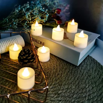 

Simulation small candle glowing LED electronic light confession decoration romantic creative proposal scene layout birthday prop