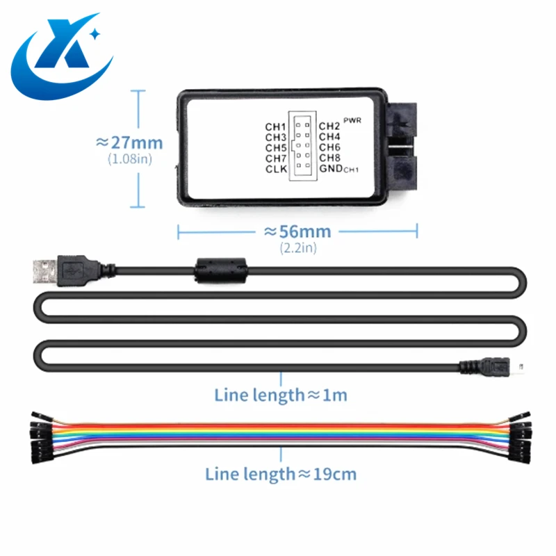 USB Logic SCM 24 МГц 8 каналов 24 м/секунд логический анализатор отладчик для ARM FPGA логический анализатор логика 24 м 8CH