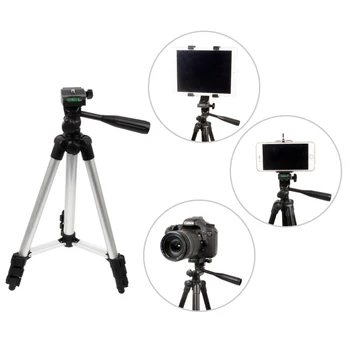 

Hot Sale Auminum Camera Tripod Stand Light Weight Adjustable Cell Phone Tripod