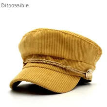 Ditpossible новые женские шапки военные шапки женские модные шапки полосатые военные кепки