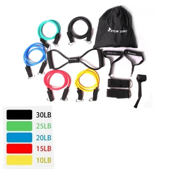 

12pcs/set Pull Rope Fitness Exercises Resistance Bands Rubber Sports Equipment Pedal Excerciser Body Training Workout Yoga