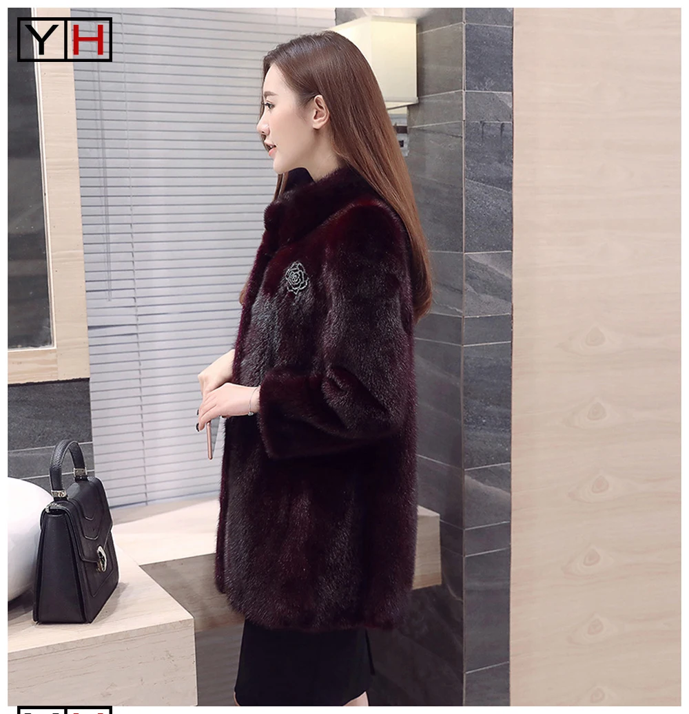 Новая мода натуральный мех норки пальто женское модное пальто из натурального меха норки длинная Рождественская белая Верхняя одежда Куртка