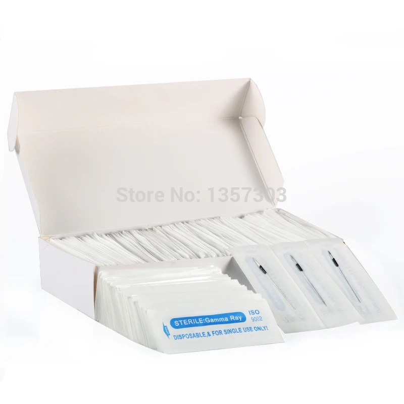 Disposable Sterilized Professional Tattoo Needles 5R For Tattoo Eyebrow Pen Machine Permanent Makeup Kit 500pcs needles 5R