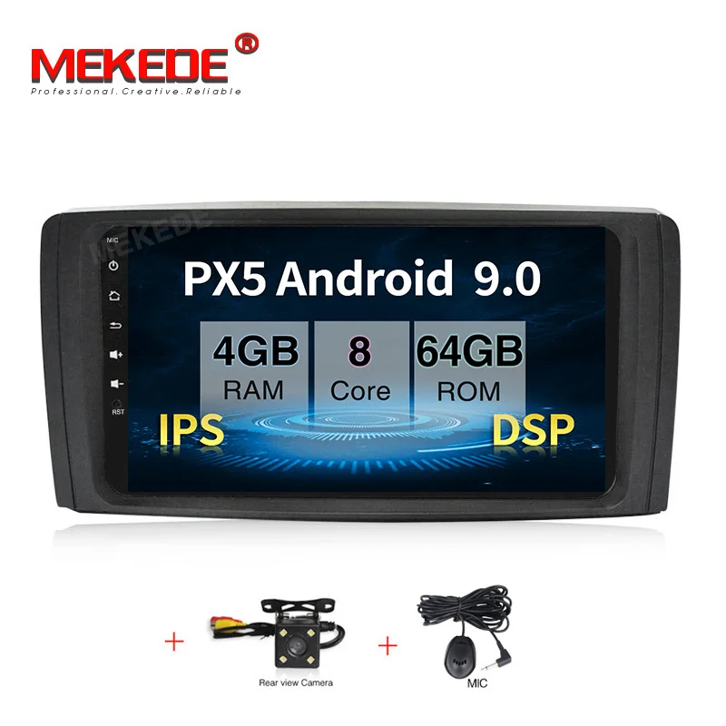 add camera PX5 4GB+ 64GB Android 9,0 автомобильный мультимедийный плеер для Mercedes Benz R Class W251 R280 R300 R320 R350 DSP ips wifi BT - Цвет: add camera