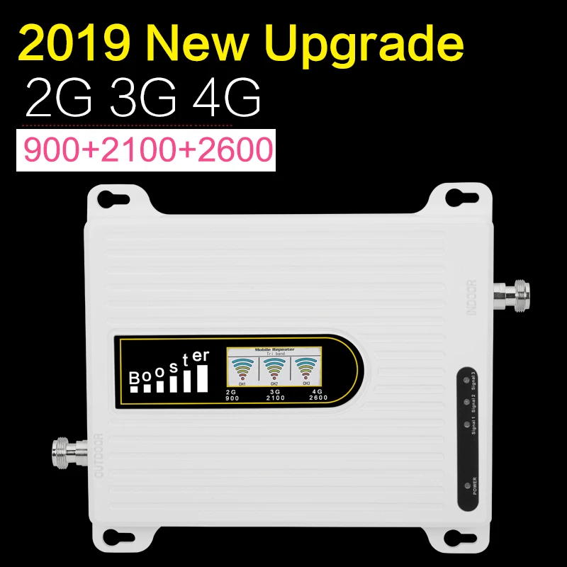 2019 новый усилитель 4g GSM сигнала 2G 3G 4G 900 2100 2600 70dB UMTS LTE трехдиапазонный мобильный