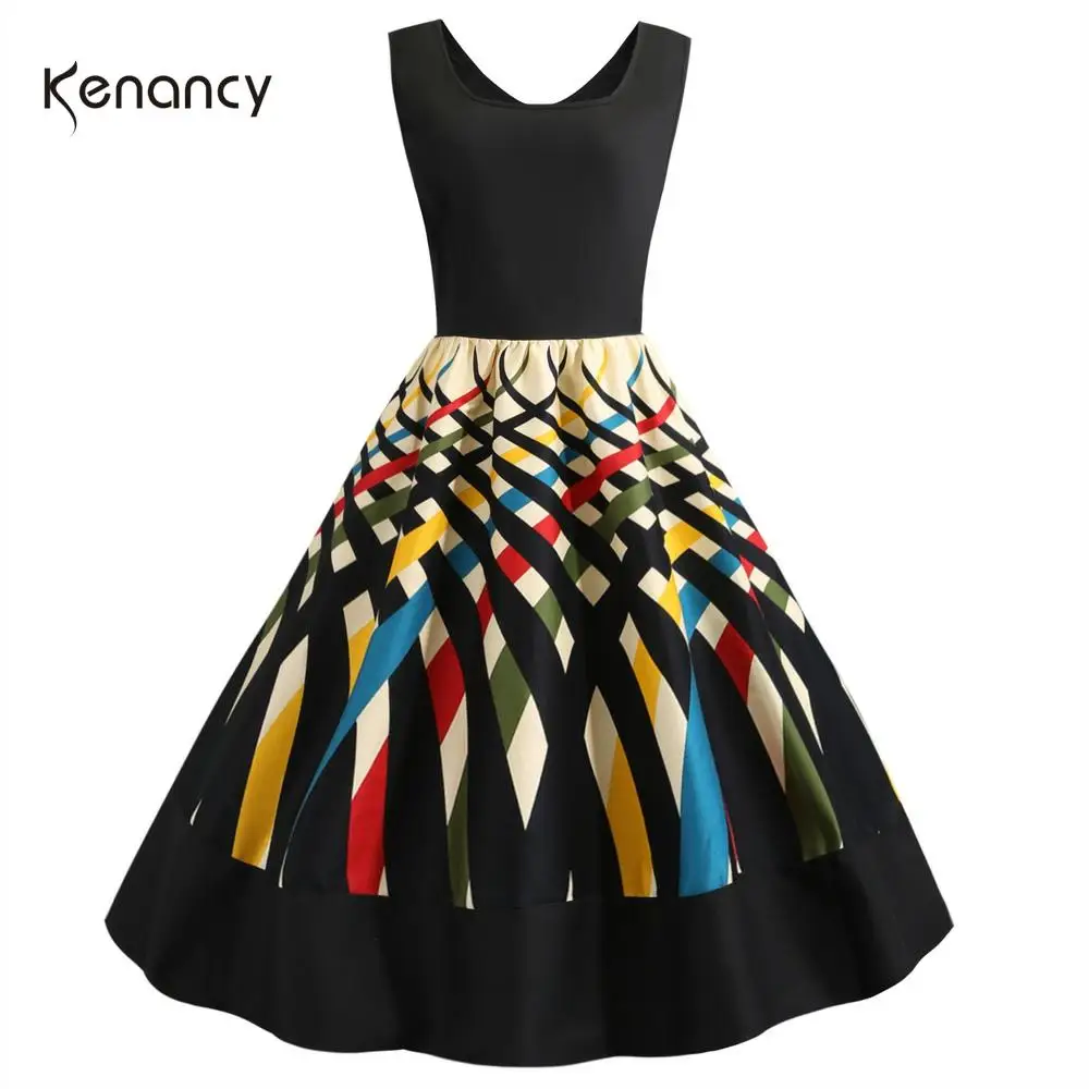 Женское Хлопковое платье в стиле ретро без рукавов | Женская одежда