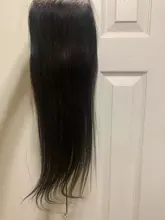 Cierre Frontal de malla HD liso, cabello humano brasileño de 5x5, cierre de encaje transparente con pelo de bebé prearrancado