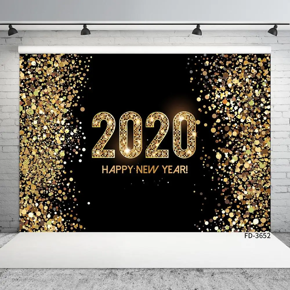 2020 новогодние вечерние фоновые реквизиты в Золотой горошек с блестками плакат
