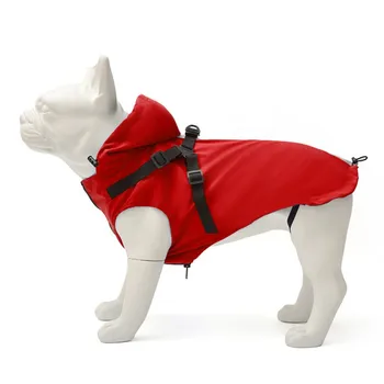 

Pets Raincoat Dog Reflective Puppy Small Dog Waterproof Hooded Clothes Harness Jacket Dogs Soft Breathable Outfit New