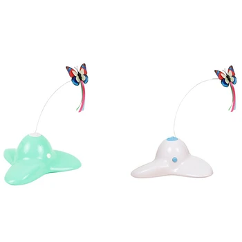 

Electric Rotating Butterfly Pet Cat Electric Toys Teaser Interactive Cat Toy Rotating Designed Funny Feather Toys For Pet Cats