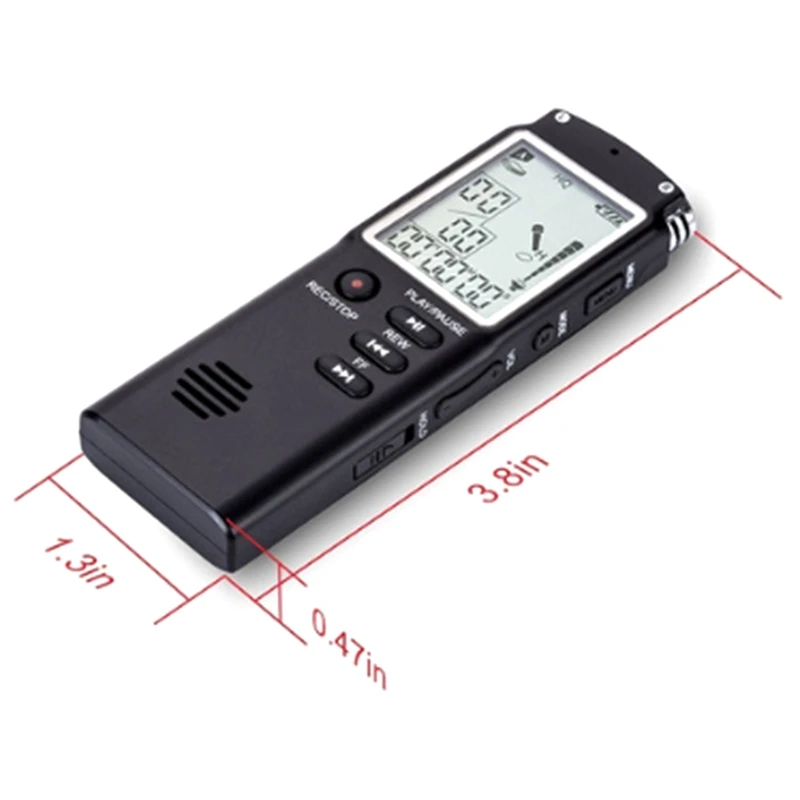 

Digital Voice Recorder 8GB 1536kbps USB Sound Voice WAV MP3 Music Player 203A
