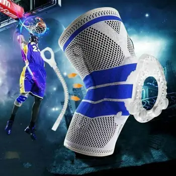 

Silicone Spring Full Knee Brace Strap Patella Medial Support Strong Meniscus Compression Protection Sport Pads Running Basket