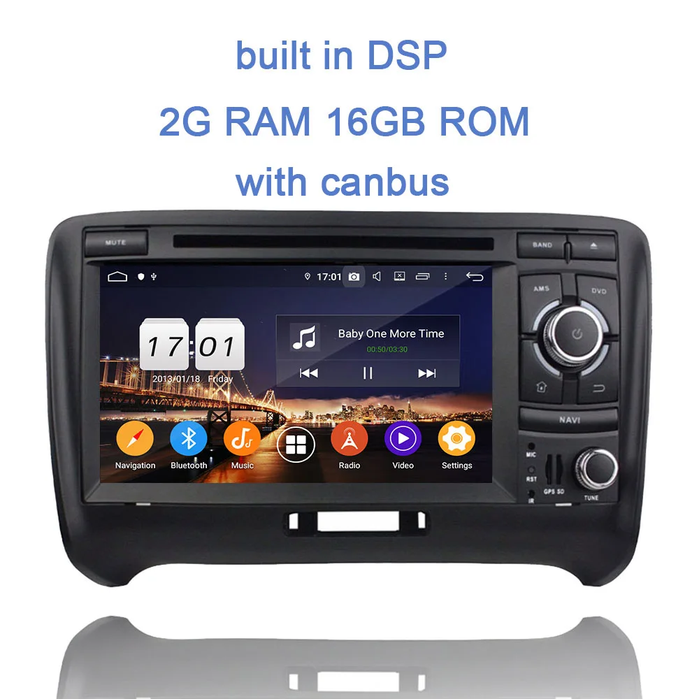 2GB 16GB with canbus 2 din PX6 Android 9,0 4 Гб ОЗУ 64 Гб ПЗУ 8 ядерный автомобильный dvd-плеер Bluetooth 4,2 для Audi TT 2006-2013 радио gps ГЛОНАСС карта DVR tv - Цвет: 2GB 16GB with canbus