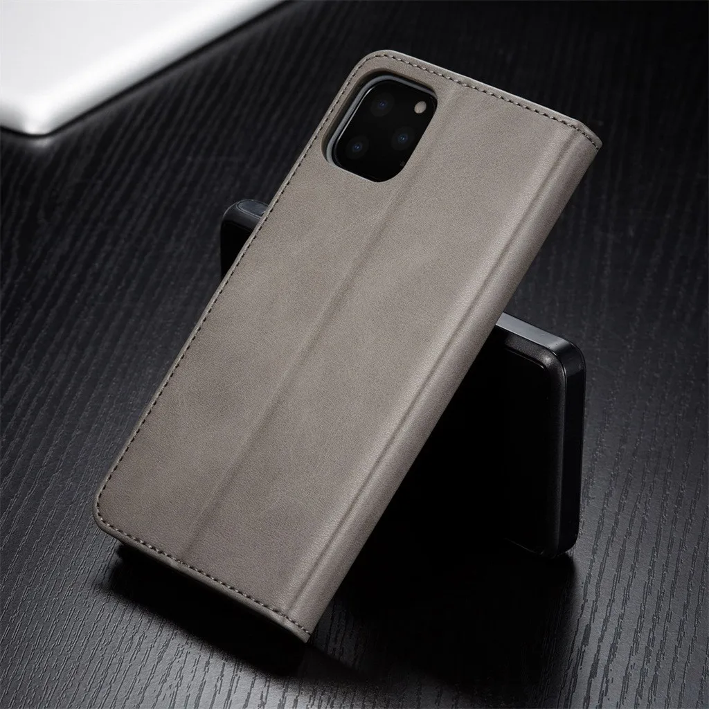 Роскошный кожаный чехол-бумажник с откидной крышкой для IPhone 11 Pro Max чехол с держателем для IPhone 11 Pro Max