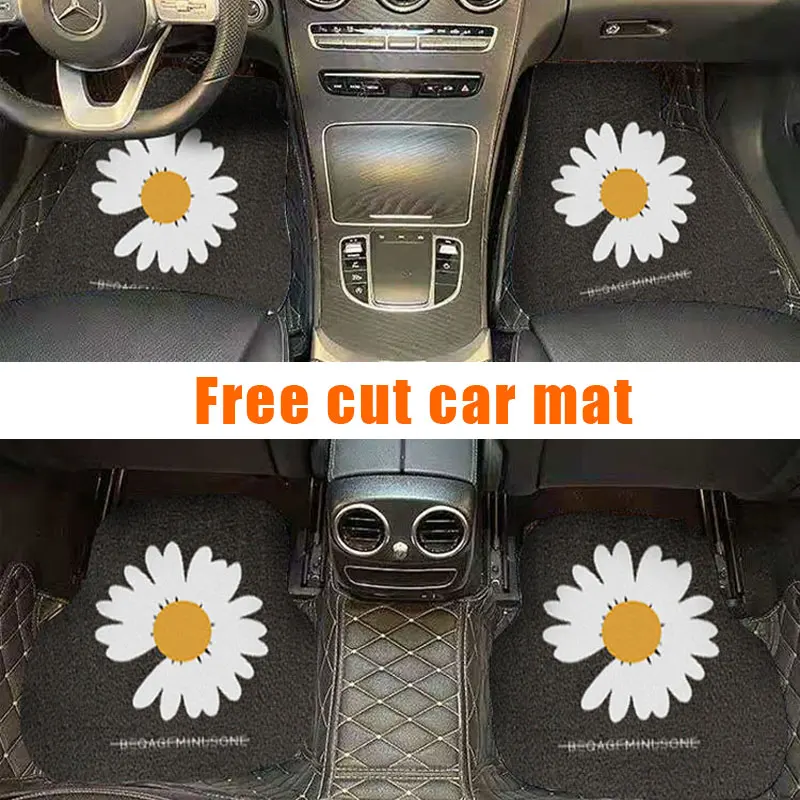 

Custom Freely Shape And Size Car Floor Mat Accessories PVC Silk Loop Mats For Most Car Models Front & Rear Side Foot Pads Rugs