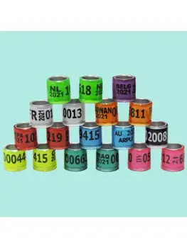 

50 Pcs Multi-color Dove Bands Bird Foot Ring Species Identify Training Rings Pet M0XD