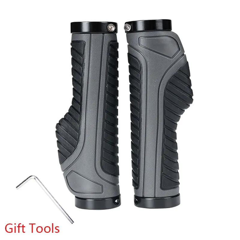 ROCKBROS Bicycle Grips MTB Bike Handlebar Bar end Rubber Anti-skid Shock-absorbing Soft Bike Handlebar Grips Cycling Accessories