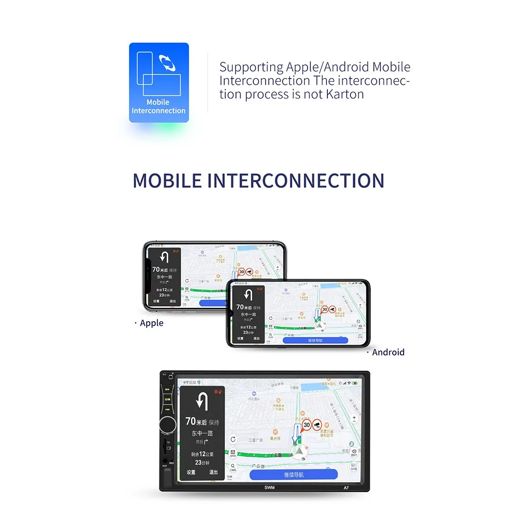 Автомобильный 7 дюймовый 4-х ядерный Android емкостный Экран Gps навигация машина Wi-Fi соединение Bt Hands-free 1g/16g Мобильный dvr плеер# WL1