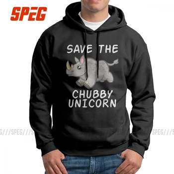 

Vintage Hoodies Men Save The Chubby Unicorn Pure Cotton Hooded Sweatshirt Printed Hoodie Shirt