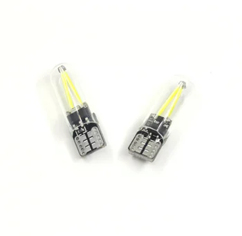 

2pcs COB W5W T10 Glass Light Car Small Light 12V 3W 6500K White LED Car Bulbs