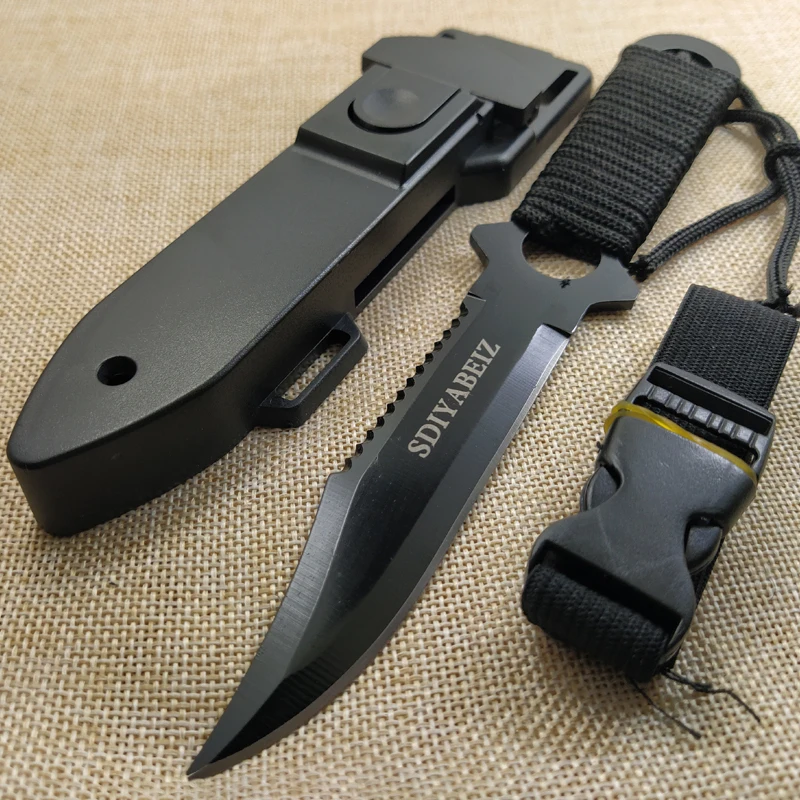 Нож для выживания, многофункциональный карманный инструмент, нож для дайвинга с ABS оболочкой, ножи для выживания на открытом воздухе, охотничий кухонный нож для кемпинга