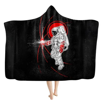 

Astronaut Hooded Blanket Sofa/bed/plane Travel Bedding Hooded Cloak Adult Children Napping Flannel Blanket Weighted Blanket