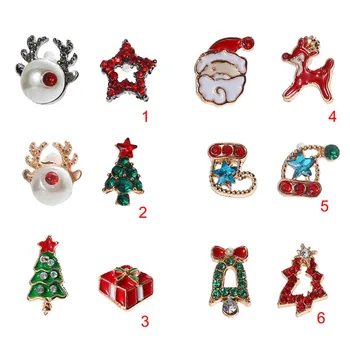 

Christmas Earrings Santa Snowman Elk Christmas Tree Earrings Cute Tree Bell Lady Christmas Romantic Gift Jewelry