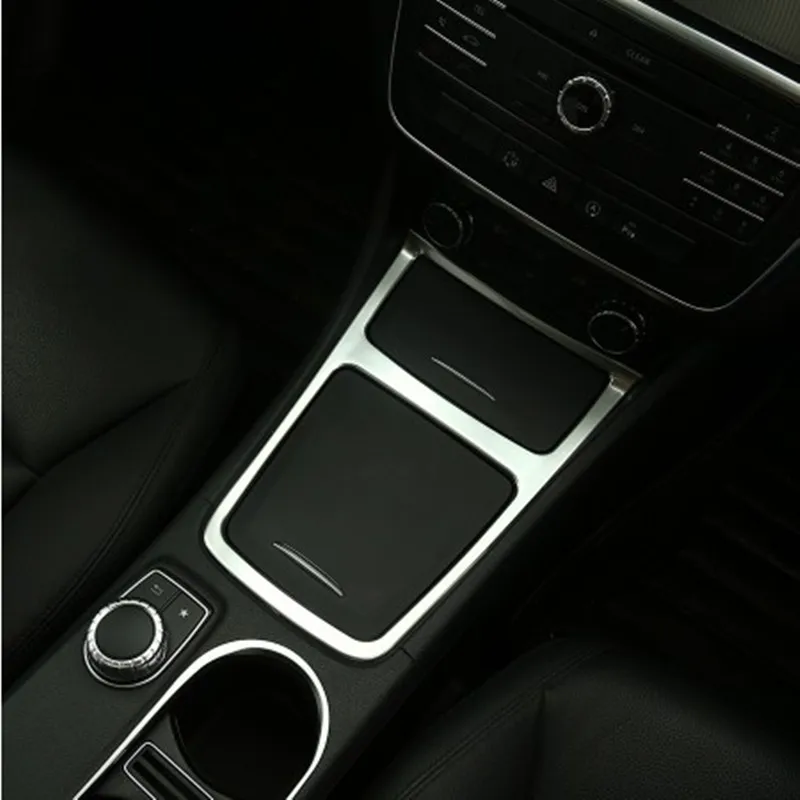 Chrome Center Panel Storage Box Cover Trim For Mercedes Benz GLA CLA A Class A180 A200 W176 W117 Car Styling Accessories