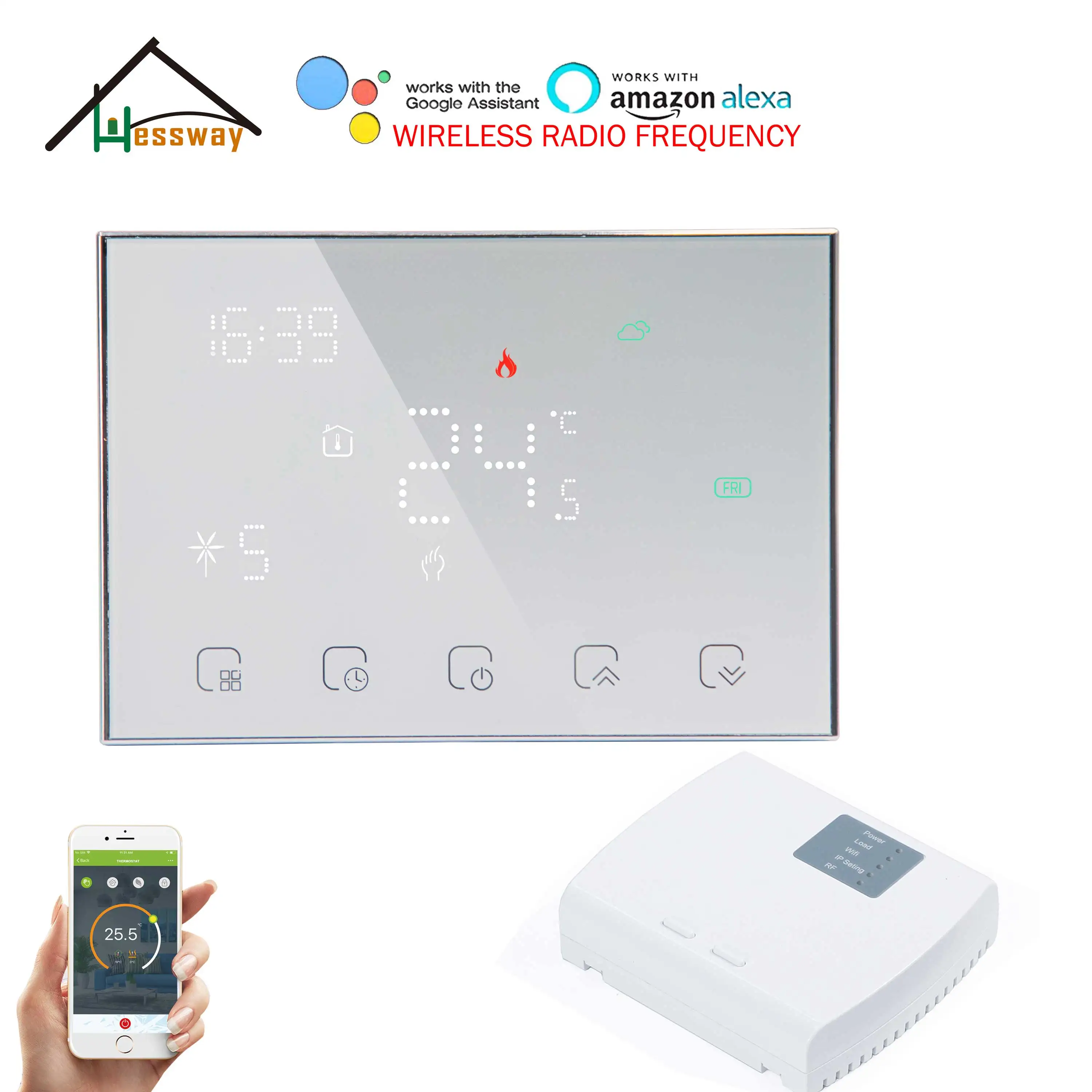 Trasmettitore Ricevitore Di Programmazione Eu Shouway Termostato Wireless Wifi Calore Acqua Ncno, Contatto A Secco Della Caldaia A Gas, Interruttore E