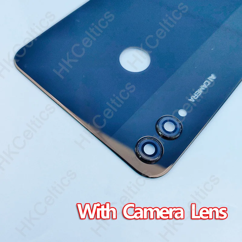 Для Honor 8X крышка батареи Задняя стеклянная дверь Корпус чехол Задняя панель с объективом камеры для HUAWEI Honor 8X крышка батареи