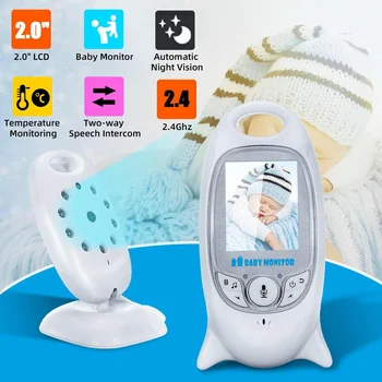

2.4Ghz Wireless Baby Video Monitor Two-way Talk 2.0 LCD Screen Night