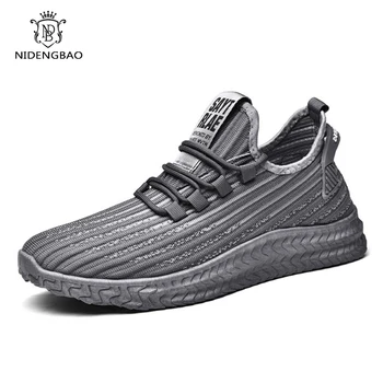 

Fashion Breathable Sneakers Men Shoes Adult Red Black Gray High Quality Comfortable Non-slip Soft Mesh Men Casual Sock Shoes