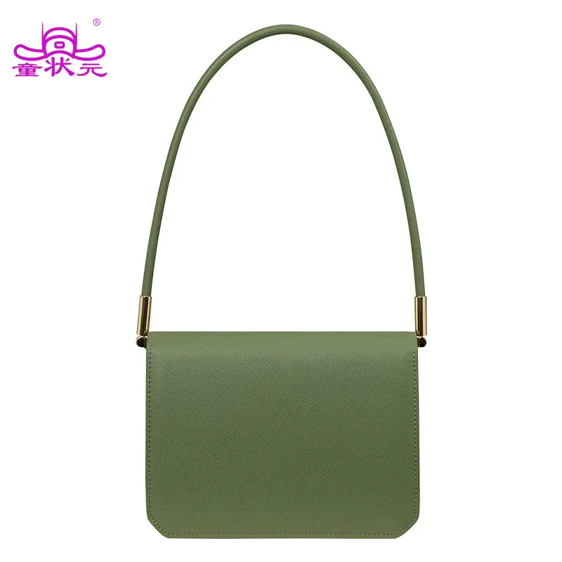 

Big Buang 2020 New High-end Handbag Designer Original Palm Print Leather Underarm Bag Small Square Bag Flip Fashion Female Bag