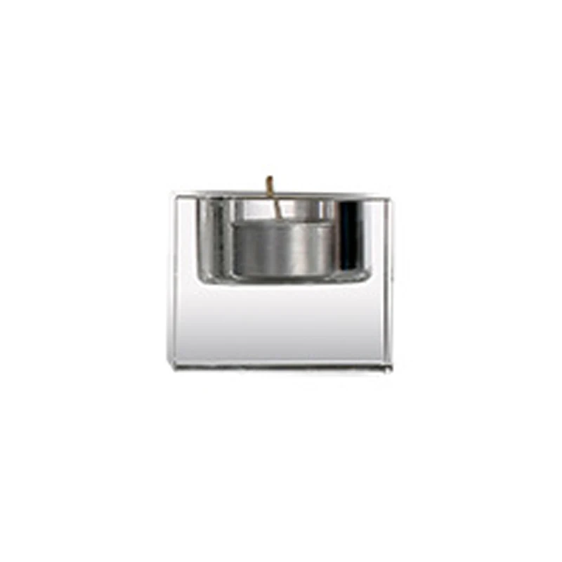 4CM Candle Holder Clear Glass Crystal Tealight Stand Candlestick Decor European Ornaments LBShipping - Цвет: 4CM