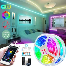 

25M 10M 5050 RGB LED Strip Light Waterproof Diode Tape 5M flexible led Ribbon DC 12V Adapter+IR Remote or Bluetooth-compatible