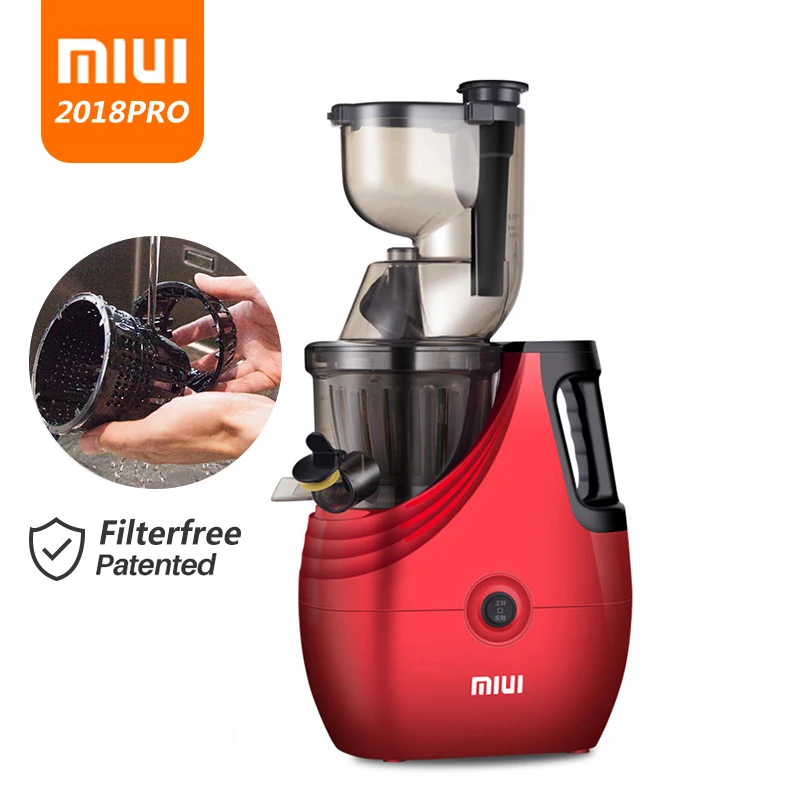 Baratos Exprimidor de prensa en frío masticar lento extractor de 7 niveles fácil de limpiar filterfree innovat Quiet Motor de gran diámetro MIUI PRO 2018