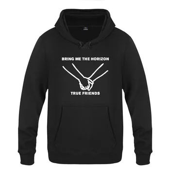 

BRING ME THE HORIZON TRUE FRIENDS Rock Music Hoodies Men 2018 Men's Pullover Fleece Hooded Sweatshirts