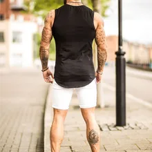 Стиль, мужской спортивный жилет, Уличная Повседневная одежда для фитнеса с отверстиями, майка без рукавов, мускулистый мужской жилет