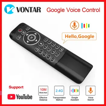 

Voice Remote Control 2.4G Wireless Mini Air Mouse with IR Learning Gyros for Android TV Box Google assistant