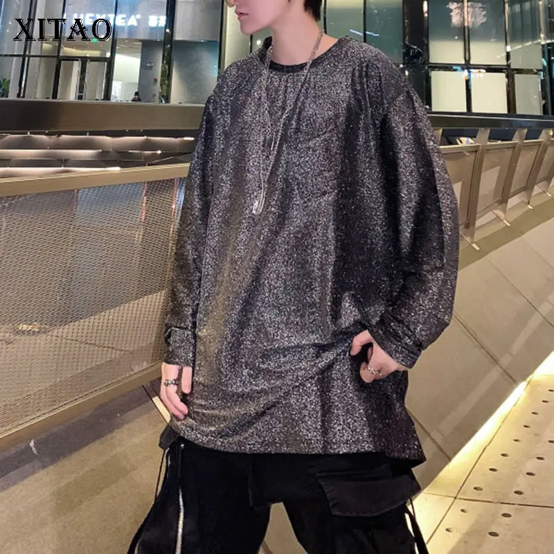 

XITAO Sexy Style Women T Shirt Fashion New 2020 Spring Full Sleeve Pullover Small Fresh Minority Style Pleated Tee Top DMY3493